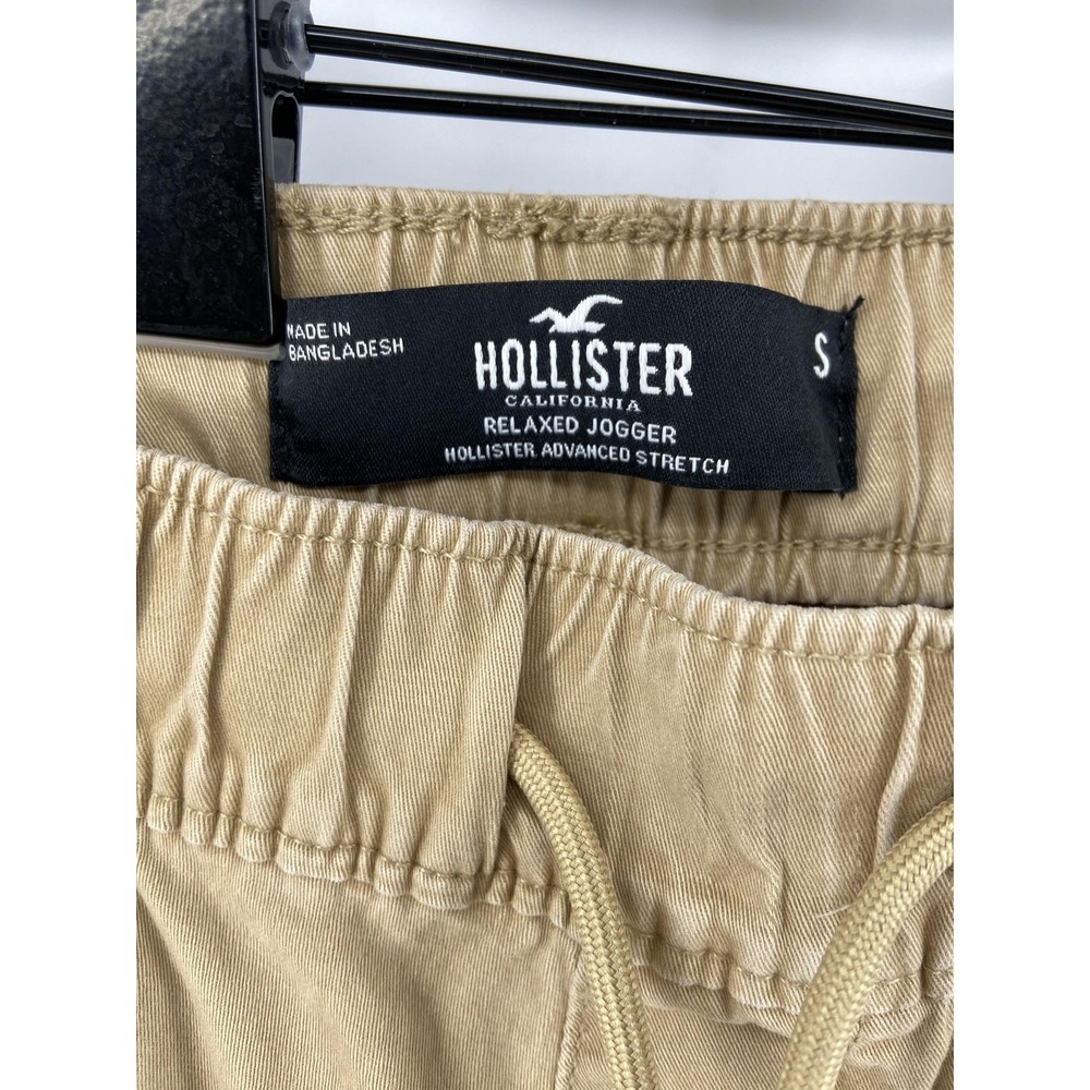 Hollister Pants Mens Small Tan Relaxed Jogger Advanced Stretch Cargo Casual - Picture 3 of 11